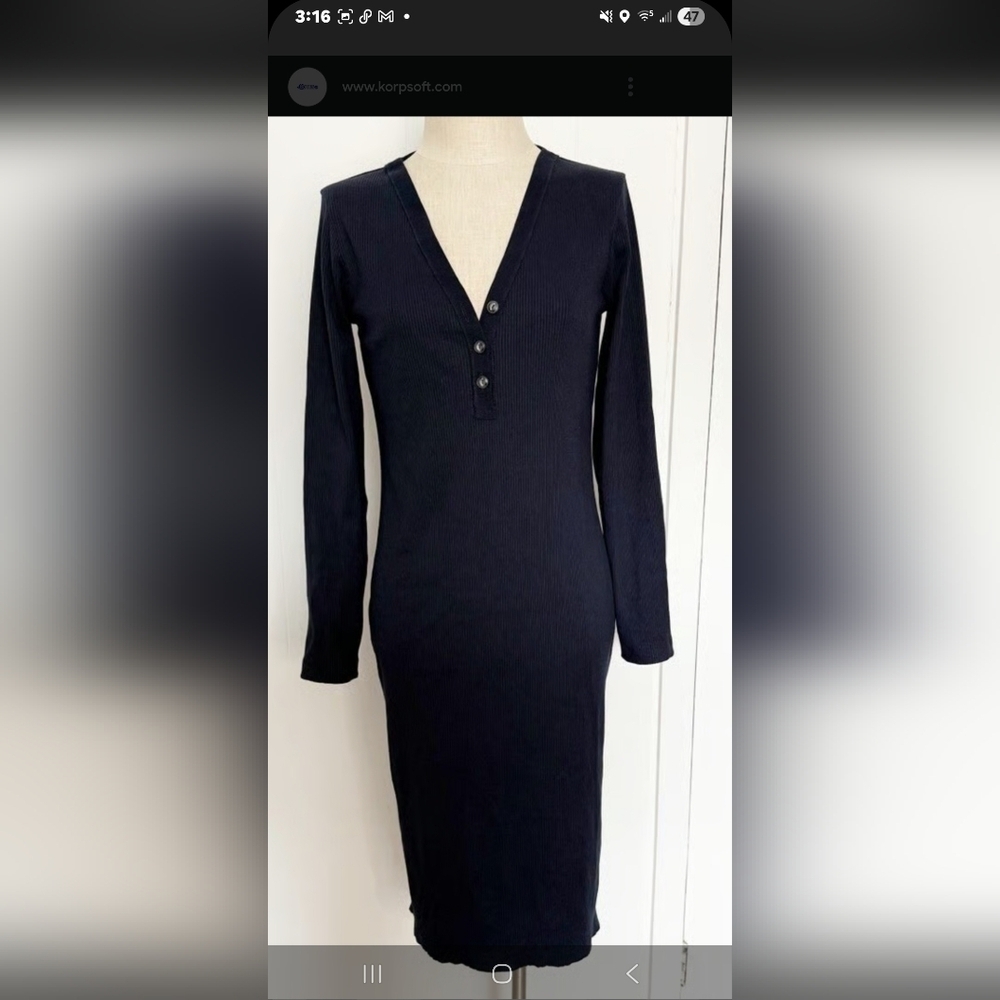Lauren Ralph Lauren Navy Long Sleeve Dress